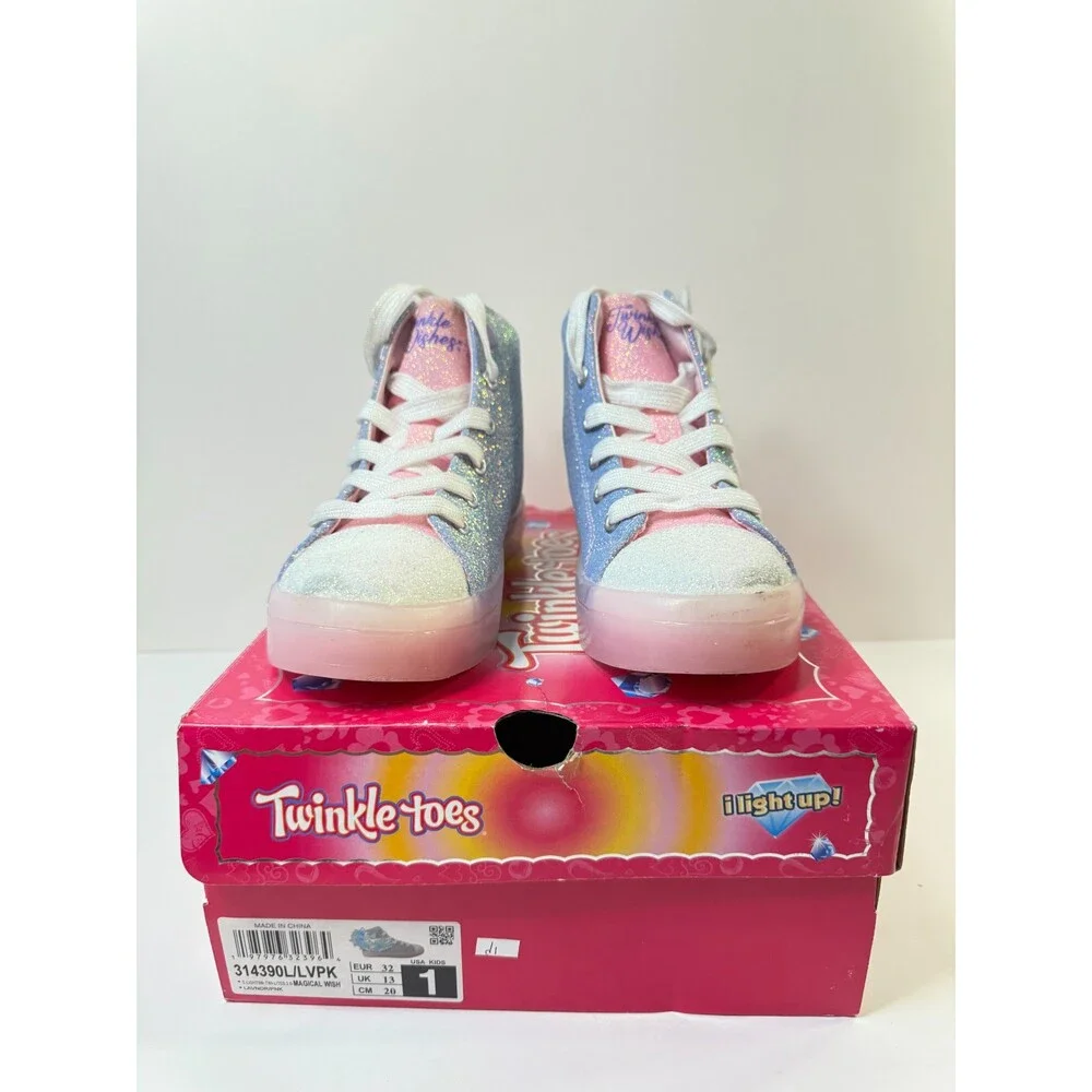 Skechers Kids Womens TWI-Lites 2.0 - Magical Wish (Little Kid) Lavendar/Pink 1